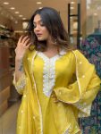 DESIGNER GEORGETTE EMBROIDERY WORK TOP BOTTOM WITH DUPATTA FESTIVE WEAR WHOLESALE PRICE ETHNIC GARMENT (6)