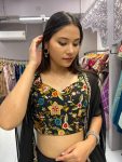 DESIGNER GEORGETTE PLEATED LEHENGA EMBROIDERY THREAD SEQUENCE WORK BLOUSE WITH SHRUG PARTY WEAR WHOLESALE PRICE ETHNIC GARMENT (1)