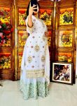DESIGNER GEORGETTE REAL MIRROR AND ZARI EMBROIDERY WORK TOP SHARARA WITH DUPATTA FESTIVE WEAR WHOLESALE PRICE ETHNIC GARMENT (2)