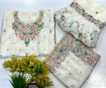 DESIGNER GEORGETTE SEQUENCE THREAD EMBROIDERY WOTK TOP SHARARA WITH DUPATTA FESTIVE WEAR WHOLESALE PRICE ETHNIC GARMENT (8)
