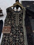 DESIGNER GEORGETTE THREAD AND SEQUENCE WITH REAL STONE WORK TOP BOTTOM WITH DUPATTA FESTIVE WEAR WHOLESALE PRICE ETHNIC GARMENT (2)