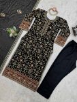 DESIGNER GEORGETTE THREAD AND SEQUENCE WITH REAL STONE WORK TOP BOTTOM WITH DUPATTA FESTIVE WEAR WHOLESALE PRICE ETHNIC GARMENT (2)