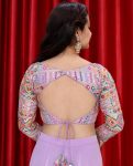 DESIGNER GEORGETTE THREAD AND SEQUENCE WOTK CROP TOP PALAZZO WITH DUPATTA FESTIVE WEAR WHOLESALE PRICE ETHNIC GARMENT (2)