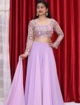 DESIGNER GEORGETTE THREAD AND SEQUENCE WOTK CROP TOP PALAZZO WITH DUPATTA FESTIVE WEAR WHOLESALE PRICE ETHNIC GARMENT (2)