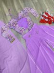 DESIGNER GEORGETTE THREAD AND SEQUENCE WOTK CROP TOP PALAZZO WITH DUPATTA FESTIVE WEAR WHOLESALE PRICE ETHNIC GARMENT (2)