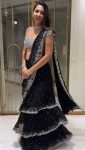 DESIGNER GEORGETTE THREAD WITH SEQUENCE WORK LEHENGA SAREE WITH BLOUSE PARTY WEAR WHOLESALE PRICE ETHNIC GARMENT (4)