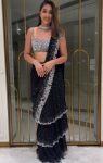 DESIGNER GEORGETTE THREAD WITH SEQUENCE WORK LEHENGA SAREE WITH BLOUSE PARTY WEAR WHOLESALE PRICE ETHNIC GARMENT (4)