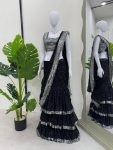 DESIGNER GEORGETTE THREAD WITH SEQUENCE WORK LEHENGA SAREE WITH BLOUSE PARTY WEAR WHOLESALE PRICE ETHNIC GARMENT (4)