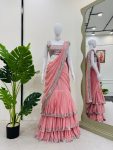 DESIGNER GEORGETTE THREAD WITH SEQUENCE WORK LEHENGA SAREE WITH BLOUSE PARTY WEAR WHOLESALE PRICE ETHNIC GARMENT (4)