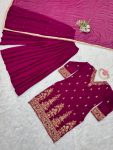 DESIGNER GEORGETTE THREAD WITH SEQUENCE WORK TOP PALAZZO WITH DUPATTA FETIVE WEAR WHOLESALE PRICE ETHNIC GARMENT (4)