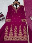 DESIGNER GEORGETTE THREAD WITH SEQUENCE WORK TOP PALAZZO WITH DUPATTA FETIVE WEAR WHOLESALE PRICE ETHNIC GARMENT (4)