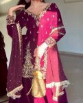 DESIGNER GEORGETTE THREAD WITH SEQUENCE WORK TOP PALAZZO WITH DUPATTA FETIVE WEAR WHOLESALE PRICE ETHNIC GARMENT (4)