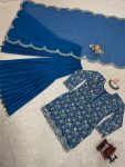 DESIGNER GEORGETTE THREAD WITH SEQUENCE WORK TOP SHARARA WITH DUPATTA FESTIVE WEAR WHOLESALE PRICE ETHNIC GARMENT (3)
