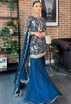 DESIGNER GEORGETTE THREAD WITH SEQUENCE WORK TOP SHARARA WITH DUPATTA FESTIVE WEAR WHOLESALE PRICE ETHNIC GARMENT (3)