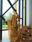 DESIGNER JIMMY CHOO EMBROIDERY SEQUENCE WORK SAREE WITH UNSTITCHED BLOUSE PARTY WEAR WHOLESALE PRICE ETHNIC GARMENT (8)