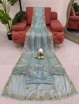 DESIGNER JIMMY CHOO THREAD WITH SEQUENCE WORK SAREE WITH UNSTITCHED BLOUSE PARTY WEAR WHOLESALE PRICE ETHNIC GARMENT (5)