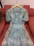 DESIGNER JIMMY CHOO THREAD WITH SEQUENCE WORK SAREE WITH UNSTITCHED BLOUSE PARTY WEAR WHOLESALE PRICE ETHNIC GARMENT (5)