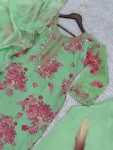 DESIGNER ORGANZA DIGITAL PRINTED EMBROIDERY CODING SEQUENCE WORK TOP BOTTOM WITH DUPATTA FESTIVE WEAR WHOLESALE PRICE ETHNIC GARMENT (4)