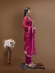 1DESIGNER ORGANZA DIGITAL PRINTED EMBROIDERY CODING SEQUENCE WORK TOP BOTTOM WITH DUPATTA FESTIVE WEAR WHOLESALE PRICE ETHNIC GARMENT (19)
