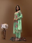 DESIGNER ORGANZA DIGITAL PRINTED EMBROIDERY CODING SEQUENCE WORK TOP BOTTOM WITH DUPATTA FESTIVE WEAR WHOLESALE PRICE ETHNIC GARMENT (4)