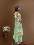 DESIGNER ORGANZA DIGITAL PRINTED EMBROIDERY CODING SEQUENCE WORK TOP BOTTOM WITH DUPATTA FESTIVE WEAR WHOLESALE PRICE ETHNIC GARMENT (4)