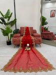 DESIGNER ORGANZA SILK THREAD WITH SEQUENCE WORK SAREE WITH UNSTITCHED BLOUSE PARTY WEAR WHOLESALE PRICE ETHNIC GARMENT (8)