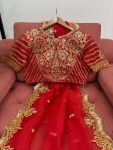 DESIGNER ORGANZA SILK THREAD WITH SEQUENCE WORK SAREE WITH UNSTITCHED BLOUSE PARTY WEAR WHOLESALE PRICE ETHNIC GARMENT (8)