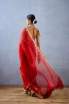 DESIGNER ORGANZA SILK THREAD WITH SEQUENCE WORK SAREE WITH UNSTITCHED BLOUSE PARTY WEAR WHOLESALE PRICE ETHNIC GARMENT (8)