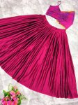 DESIGNER RANGOLI SILK PLAIN LEHENGA WITH DIGITL PRINTED FANCY LACE WORK STITCHED BLOUSE PARTY WEAR WHOLESALE PRICE ETHNIC GARMENT (2)