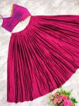 DESIGNER RANGOLI SILK PLAIN LEHENGA WITH DIGITL PRINTED FANCY LACE WORK STITCHED BLOUSE PARTY WEAR WHOLESALE PRICE ETHNIC GARMENT (2)