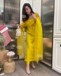 DESIGNER ROMAN SILK EMBROIDERY WORK TOP BOTTOM WITH DUPATTA FESTIVE WEAR WHOLESALE PRICE ETHNIC GARMENT (2)