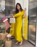 DESIGNER ROMAN SILK EMBROIDERY WORK TOP BOTTOM WITH DUPATTA FESTIVE WEAR WHOLESALE PRICE ETHNIC GARMENT (2)
