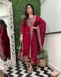 DESIGNER ROMAN SILK ZARI AND JACQUARD WORK WITH LINING WORK TOP BOTTOM WITH DUPATTA FESTIVE WEAR WHOLESALE PRICE ETHNIC GARMENT (7)