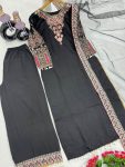 DESIGNER SILK EMBROIDERY SEQUENCE WORK TOP PALAZZO WITH DUPATTA FESTIVE WEAR WHOLESALE PRICE ETHNIC GARMENTT (2)