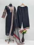DESIGNER SILK EMBROIDERY SEQUENCE WORK TOP PALAZZO WITH DUPATTA FESTIVE WEAR WHOLESALE PRICE ETHNIC GARMENTT (2)