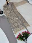 DESIGNER SOFT NET EMBROIDERY SEQUENCE WITH STONE AND FANCY LACE WORK TOP BOTTOM WITH DUPATTA FESTIVE WEAR WHOLESALE PRICE ETHNIC GARMENT (3)