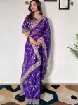 DESIGNER TABBY ORGANZA SEQUENCE EMBROIDERY WORK SAREE WITH UNSTITCHED BLOUSE PARTY WEAR WHOLESALE PRICE ETHNIC GARMENT (7)