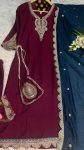 DESIGNER VICHITRA SILK EMBROIDERY CODING WORK TOP BOTTOM WITH DUPATTA AND BATWA PARTY WEAR WHOLECSALE PRICE ETHNIC GARMENT (11)