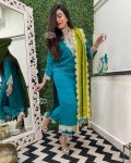 DESIGNER VICHITRA SILK EMBROIDERY CODING WORK TOP BOTTOM WITH DUPATTA AND BATWA PARTY WEAR WHOLECSALE PRICE ETHNIC GARMENT (5)