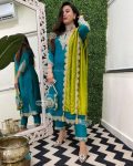 DESIGNER VICHITRA SILK EMBROIDERY CODING WORK TOP BOTTOM WITH DUPATTA AND BATWA PARTY WEAR WHOLECSALE PRICE ETHNIC GARMENT (5)