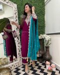 DESIGNER VICHITRA SILK EMBROIDERY CODING WORK TOP BOTTOM WITH DUPATTA AND BATWA PARTY WEAR WHOLECSALE PRICE ETHNIC GARMENT (11)