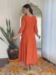 DESIGNER VICHITRA SILK EMBROIDERY SEQUENCE WORK GOWN BOTTOM WITH DUPATTA FESTIVE WEAR WHOLESALE PRICE ETHNIC GARMENT (3)