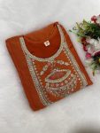 DESIGNER VICHITRA SILK EMBROIDERY SEQUENCE WORK GOWN BOTTOM WITH DUPATTA FESTIVE WEAR WHOLESALE PRICE ETHNIC GARMENT (3)