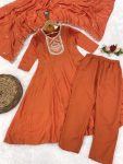 DESIGNER VICHITRA SILK EMBROIDERY SEQUENCE WORK GOWN BOTTOM WITH DUPATTA FESTIVE WEAR WHOLESALE PRICE ETHNIC GARMENT (3)