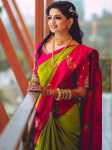 DESIGNERLITCHI SILK JACQUARD WORK SAREE WITH UNSTITCHED BLOUSE WEDDING WEAR WHOLESALE PRICE ETHNIC GARMENT (4)