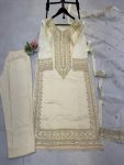 DESIGNR ROMAN SILK EMBROIDERY SEQUENCE WORK TOP BOTTOM WITH DUPATTA FESTIVE WEAR WHOLESALE PRICE ETHNIC GARMENT (14)