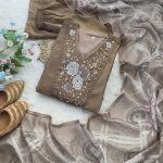 FABCY VICHITRA SILK HAND WORK A LINE GOWN PALAZZO WITH DUPATTA FESTIVE WEAR WHOLESALE PRICE ETHNIC GARMENT (12)