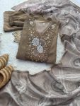 FABCY VICHITRA SILK HAND WORK A LINE GOWN PALAZZO WITH DUPATTA FESTIVE WEAR WHOLESALE PRICE ETHNIC GARMENT (12)