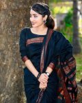FANCY BANARASI SILK WEAVING WORK SAREE WITH UNSTITCHED BLOUSE PARTY WEAR WHOLESALE PRICE ETHNIC GARMENT (1)