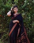 FANCY BANARASI SILK WEAVING WORK SAREE WITH UNSTITCHED BLOUSE PARTY WEAR WHOLESALE PRICE ETHNIC GARMENT (1)